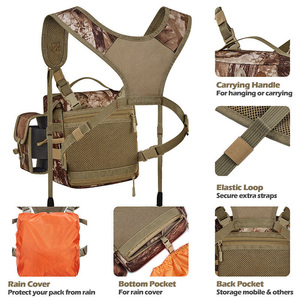 Wholesale Camo Hunting Binocular Harness Chest Pack Rangefinder Pouch Fleece-Lined Rain Cover Adjustable Straps - Product Image 2