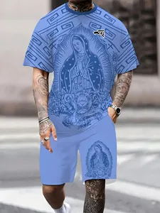 T-shirt imprimé pour homme en jersey épais, style rétro streetwear, coupe ample, effet délavé et texturé, vente directe fabricant - Product Image 3