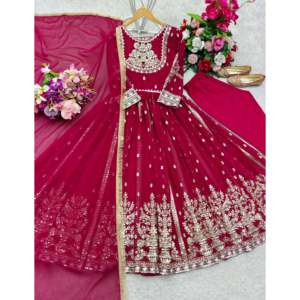 ชุดเดรสผ้าปักลายสไตล์แอฟริกัน พร้อมผ้าคลุมไหล่ ประดับด้วยงานปักเลื่อม - Product Image 2