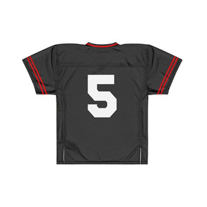 Camiseta deportiva unisex de malla para fútbol americano con cuello en V, transpirable, con rayas, para fútbol, con logo personalizado. - Product Image 5