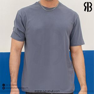 รูบาบูลเสื้อยืดคอกลมแขนสั้นสีเทาสำหรับผู้ชาย ทรงปกติ ผ้าเจอร์ซีย์ลำลอง ผ้าฝ้าย สีพื้น เสื้อยืดคุณภาพสูงสำหรับทุกเพศ - Product Image 3
