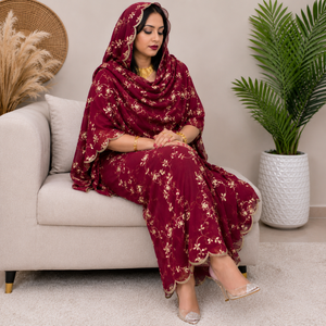 Tela de Algodón Sudanés Toub al por Mayor |   Tela de Voile 100% Algodón con Bordado Africano para Vestidos de Mujer, Estilo Tradicional para Eid - Product Image 3