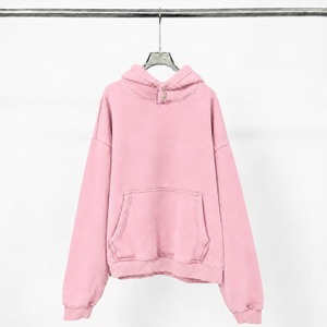 Sweat-shirt à capuche surdimensionné pour homme, couleur unie, en molleton de coton, pull décontracté avec poche, style streetwear d'automne - Product Image 3