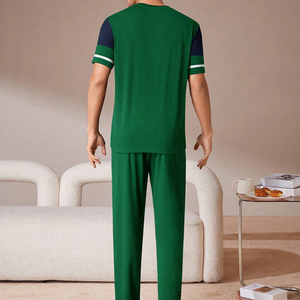 Ensemble T-shirt et pantalon streetwear d'été au design tendance, fournisseur direct d'usine, léger, pour homme - Product Image 2