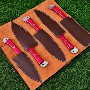 Juego de Cuchillos de Cocina Premium de Damasco, Ambidiestros, con Mango de Madera Sostenible, Afilados para Carne, Frutas y Verduras - Uso Profesional - Product Image 2
