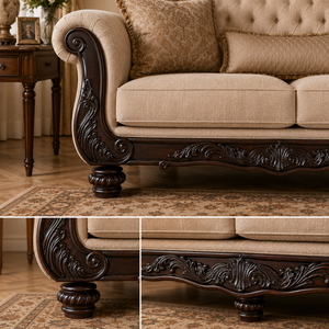 Premium Solid <b>Wood</b> <b>Sofa</b> <b>Frame</b> Components Front Rail Side Panels Decorative <b>Wood</b> Trim Luxury Upholstered Furniture OEM - Product Image 3