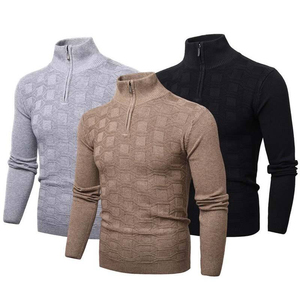 Suéter de Punto Personalizado ODM para Hombre, Grueso, de Lana, con Cordones, Suave, de Merino, Estilo Casual, Clásico - Product Image 1