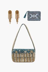 Sac bandoulière brodé de perles fait main, pochette de téléphone personnalisée, pochette zippée, sac ethnique, cadeau de festival, sac à bandoulière pour femme - Product Image 5