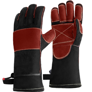 Heat Resistant Leather Welding Safety <b>Gloves</b> Anti Slip And Waterproof Leather Fabric Made Safety <b>Gloves</b> - Product Image 1