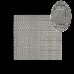 Light Gray Geometric Area <b>Rug</b> Modern Hand Tufted Textured Woolen Carpet Contemporary Living Room Bedroom Floor Decor Luxury <b>Rug</b> - Product Image 2