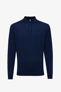 2025 Men's Casual Long Sleeve Quarter <b>Zip</b> <b>up</b> Merino Wool Pullover Lightweight Mock Neck Sweatshirt Knitted for <b>Polo</b> Shirt - Product Image 1