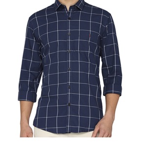 Camisa Casual de Manga Larga para Hombre, 100% Algodón, con Tecnología de Teñido en Prenda, Secado Rápido, Diseño a Cuadros con Estampado Digital - Product Image 1