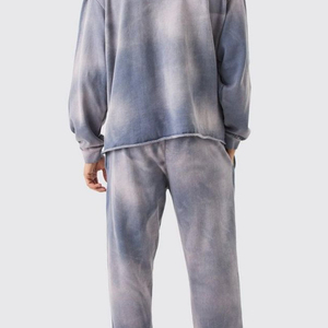 Survêtement Homme Délavé à l'Acide de Qualité Supérieure, Design Personnalisé, Coupe Oversize, Vente en Gros Usine, Prix Bas, Respirant - Product Image 6
