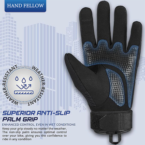 Gants de cyclisme d'extérieur légers à doigts entiers avec logo personnalisé, antidérapants, compatibles écran tactile, respirants, unisexes, pour VTT et vélo de route - Product Image 3