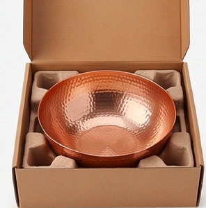 Cuenco de cobre martillado hecho a mano, plato de servir moderno de metal para uso en la cocina, vajilla y restaurantes. - Product Image 6