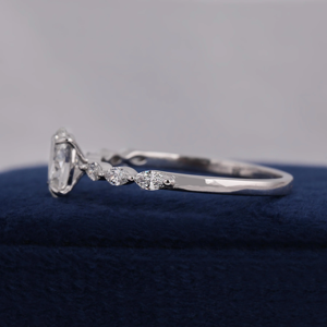 Women's Oval Cut Diamond Engagement Ring White Gold Prong Setting Classic Style - Product Image 5