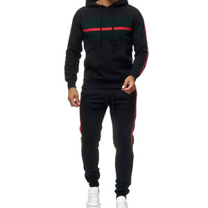 Ensemble de survêtement décontracté 2 pièces pour homme, grande taille, avec logo personnalisé, idéal pour la gym et le sport, collection streetwear, directement de l'usine - Product Image 1