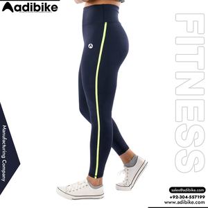 Pantalons de yoga personnalisés à taille haute pour femmes, leggings de fitness et de gym unis en plusieurs couleurs - Product Image 4