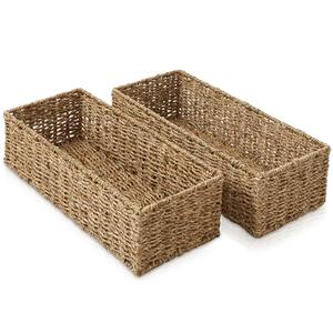 Cesta decorativa rectangular de mimbre, cesta de almacenamiento hecha a mano, venta al por mayor, ecológica, hecha en Vietnam - Product Image 2