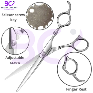 Tijeras de Corte de Pelo de Acero Inoxidable con Cuchillas Afiladas para Mujeres y Hombres, Tijeras de Peluquería - Product Image 4