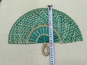 Elegante Abanico Boho de Hoja de Palma Tejido a Mano, Abanico de Hierba Marina Hecho a Mano para Decoración de Bodas y Eventos - Product Image 6