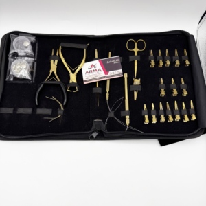 Plasma Gold Hair Extension Tools Kit Tinsel Pliers for Hair Care & Styling Micro <b>Rings</b> Scissor Loops <b>Clips</b> Bead Opener Plier - Product Image 1