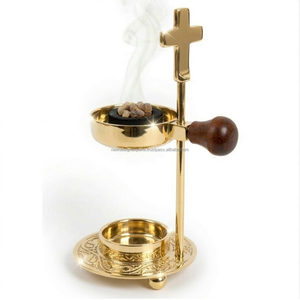 Brûleur d'encens au charbon réglable en hauteur pour fournitures d'église - Product Image 2