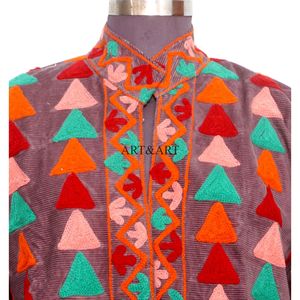 Customizable Embroidery 100% Cotton Winter Cotrise Jacket Women Handmade Cotrise Fabric Button Closure Breathable Eco-Friendly - Product Image 2