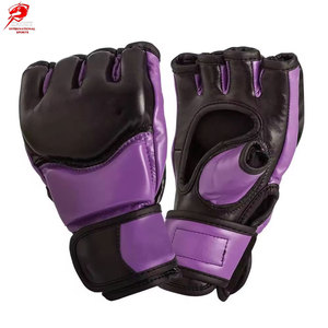 Guantes de Mma de color sólido y elegantes para artes marciales, equipo de entrenamiento de boxeo con diseño de dedos flexibles - Product Image 1