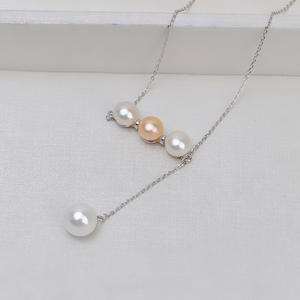 ชุดสร้อยคอไข่มุก DIY เงินแท้ S925 พร้อมจี้ไข่มุก 8-9 มม. พร้อมสร้อยคอแบบคลาวิเคิล 1601 และอุปกรณ์ฐานเปล่าสำหรับใส่ไข่มุก 1601 - Product Image 4