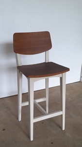 Solid Teak Wood Bar Chair with <b>Backrest</b> Home Furniture Modern Design - Product Image 2