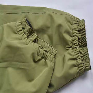 Men's Olive Green <b>Harem</b> Pants Elastic Waist Multiple Pockets Casual Style Breathable Midweight Fabric Spring Wear - Product Image 5