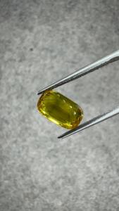Zafiro Amarillo Natural de Bangkok de 3.03 Ct, Corte Cojín, Piedra Preciosa Suelta, Certificado GIA, Piedra Preciosa Premium para Joyería Fina Personalizada - Product Image 4