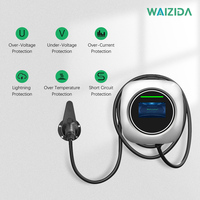 Cargador Rápido para Coche Eléctrico de 7kW, Montado en Pared, Estación de Carga Doméstica Tipo 2