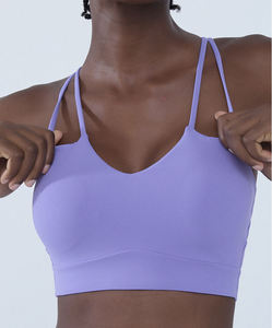 Soutien-gorge de sport rembourré à maintien élevé pour femme, extensible, doux, compressif avec doublure en Spandex, respirant, léger, grandes tailles - Product Image 2