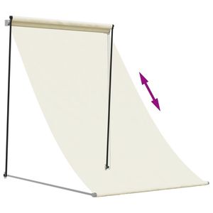 Toldo Retráctil de Tela de Poliéster Crema con Revestimiento de PA y Acero para Exteriores - Product Image 6