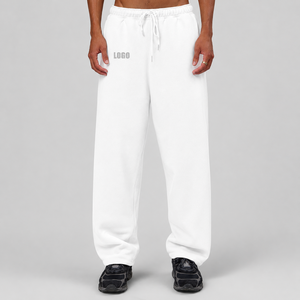 Men's <b>Baggy</b> Sweatpants Oversized Wide Leg <b>Jogger</b> Trousers with Soft Fleece Fabric Elastic Drawstring Waist for Streetwear - Product Image 2