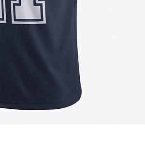 Maillot de football américain bleu marine pour homme, numéro 21, col en V, manches courtes, polyester respirant, vêtements d'équipe - Product Image 6