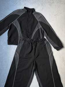 Custom mens two piece jacket <b>pants</b> with lightweight <b>nylon</b> fabric for fashion apparel buyers - Product Image 1