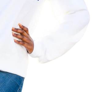 Sudadera Zeta Phi Beta Vintage Blanca Unisex con Letras Griegas Bordadas en Chenille, Informal, de Felpa - Product Image 6