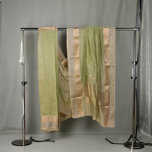 Sari de Algodón Tejido a Mano con Borde Amarillo |   Suave y Ligero Tradicional |   Sari indio para mujer, para uso diario y festivo |   Estudio n - Product Image 5