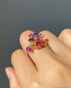 Multi Color Oval Cut Moissanite Diamond Rose Gold Plated Sterling Silver Engagement Ring <b>Unique</b> Anniversary Wedding <b>Gift</b> <b>for</b> <b>Her</b> - Product Image 4