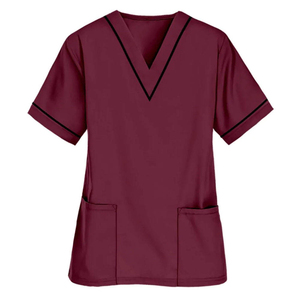 Tenue de travail unisexe, blouses de travail à col en V, blouses d'hôpital, uniformes médicaux, chemises respirantes à séchage rapide, logo personnalisé, blouses médicales - Product Image 4