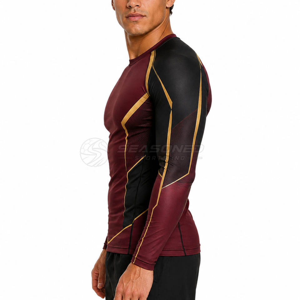 Unique Latest Design MMA Rash Guard Long Sleeves Spandex Polyester Made ...