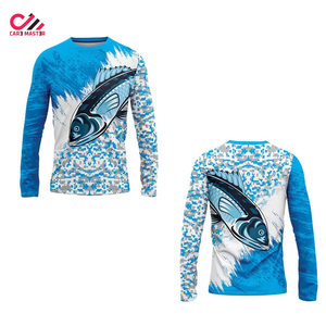 Camiseta de Pesca de Manga Larga de Secado Rápido Hecha a Medida, Camisetas Impermeables, Ropa Deportiva, Sublimación Completa, Algodón Poliéster, Camisetas para Hombre - Product Image 3