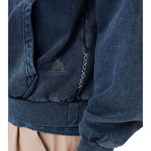 Low Moq Custom logo cotton blended Hoodies Pullover Men 100% Cotton <b>Black</b> Acid Wash <b>Hoodie</b> <b>Oversize</b> Vintage Washed <b>Hoodie</b> Men - Product Image 4