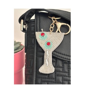 Customize Design Beaded Keychain Fine Bead Keyrings for Bag Promotional Keychains Good Quality - Product Image 4