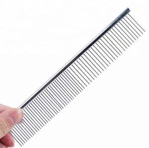 Peine Profesional de Acero Inoxidable de Alta Calidad Personalizable para el Cuidado y Belleza de Mascotas - Product Image 1