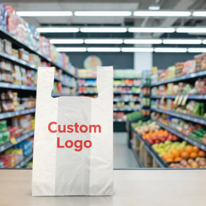 Strong Thank You Flexo Printed <b>Biodegradable</b> HDPE Disposable Carry Bags for Grocery and Retail Store Use - Product Image 2