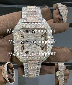 Premium Quality <b>Square</b> Moissanite Diamond <b>Watch</b> <b>for</b> <b>Men</b> Women Stainless Steel Dial Band Hip Hop Style 10 Bar Water Resistant - Product Image 3